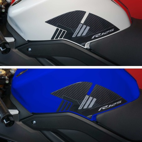 Stickers 3D tank side protectors compatible with Yamaha R125 2019-2025