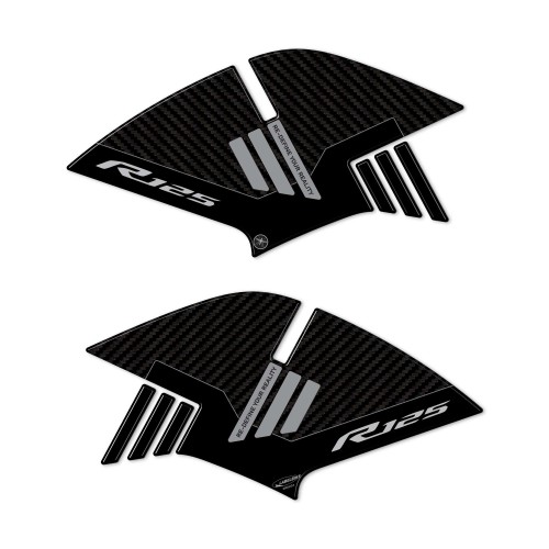 Pegatinas 3D protectores laterales de depósito compatibles con Yamaha R125 2019-2025 2