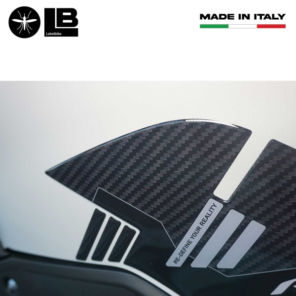 Adesivi 3D protezioni laterali serbatoio compatibili con Yamaha R125 2019-2025