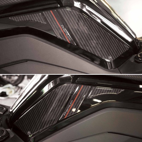 Adesivi 3D Protezioni laterali sportello compatibili con Kymco Ak550 Premium