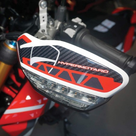 Pegatinas 3D Guardamanos compatibles con Ducati Hypermotard 950 SP 2019-25