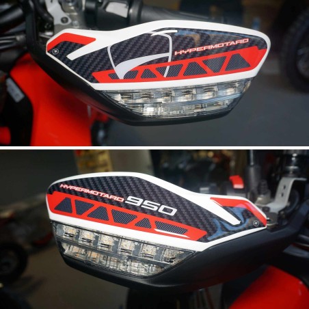 Adesivi 3D Protezioni paramani compatibili con Ducati Hypermotard 950 SP 2019-25