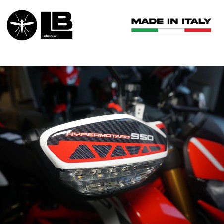 Pegatinas 3D Guardamanos compatibles con Ducati Hypermotard 950 SP 2019-25