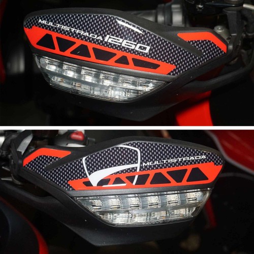 Adesivi 3D Protezioni paramani compatibili con Ducati Multistrada 1260 2018-2020