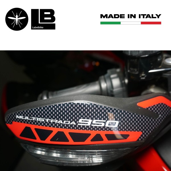 Adesivi 3D Protezioni paramani compatibili con Ducati Multistrada 950 2017-2021