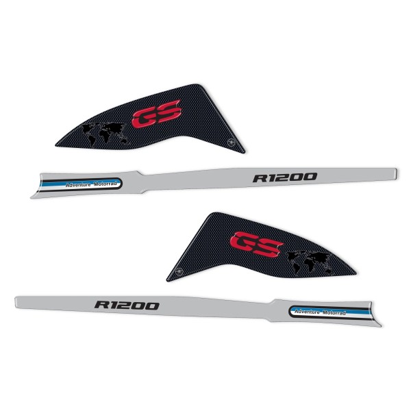 Pegatinas de guardamanos 3D compatibles con motos BMW R 1200 GS 2013-2018.