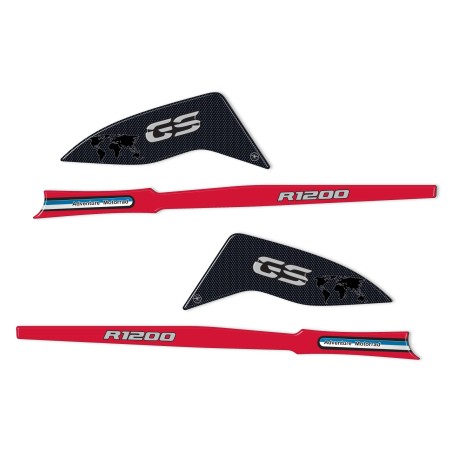 Pegatinas de guardamanos 3D compatibles con motos BMW R 1200 GS 2013-2018.