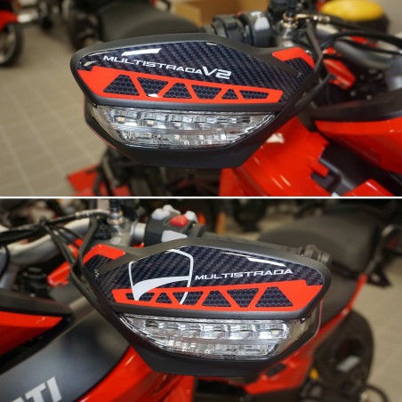 Pegatinas 3D Protectores guardamanos compatibles con la moto Ducati Multistrada V2 2022