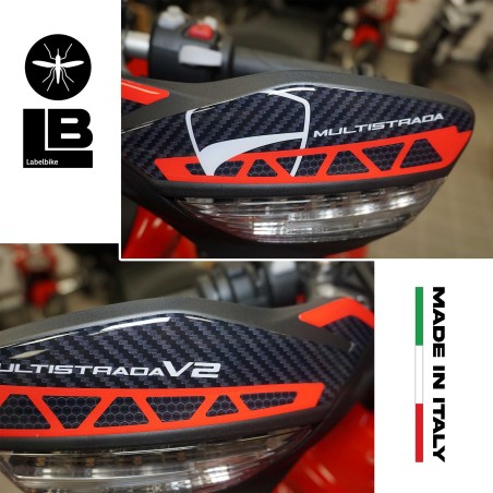 Pegatinas 3D Protectores guardamanos compatibles con la moto Ducati Multistrada V2 2022