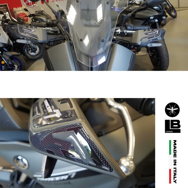 Aufkleber 3D Handschützer Motorrad kompatibel mit Yamaha Tracer 7 2021-2024
