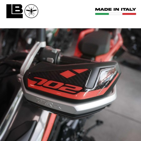 Aufkleber 3D Handschützer Motorrad kompatibel mit Benelli TRK 702 und 702X