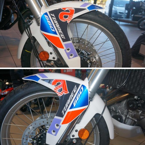 Stickers 3D Protecteurs de tige de selle compatibles avec Aprilia Tuareg Tagelmust 660