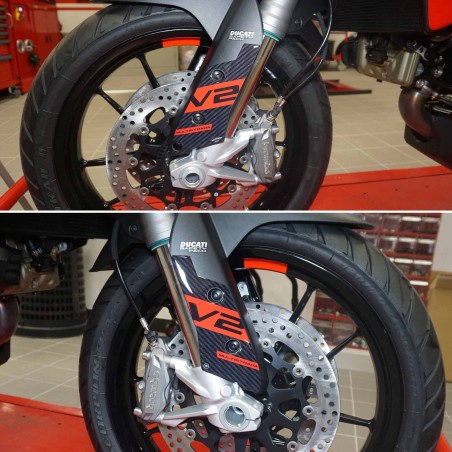 Stickers de protection de tige de selle 3D compatibles avec Ducati Multistrada V2 2022