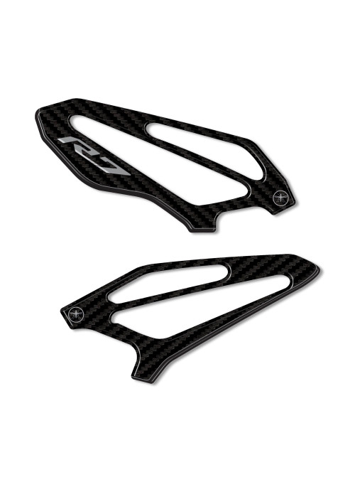 Adesivi 3D Protezioni pedane moto Battitacco compatibili con Yamaha R7 2021-2025 2
