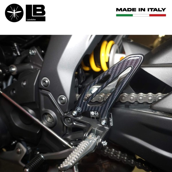 Adesivi 3D Protezioni pedane moto Battitacco compatibili con Yamaha R7 2021-2025