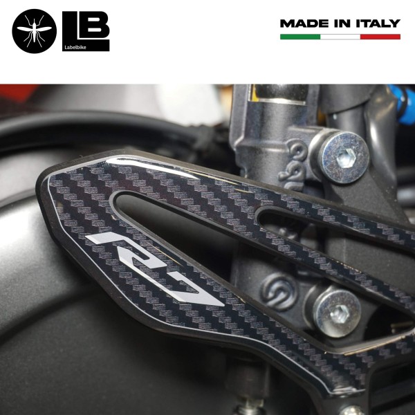 Adesivi 3D Protezioni pedane moto Battitacco compatibili con Yamaha R7 2021-2025