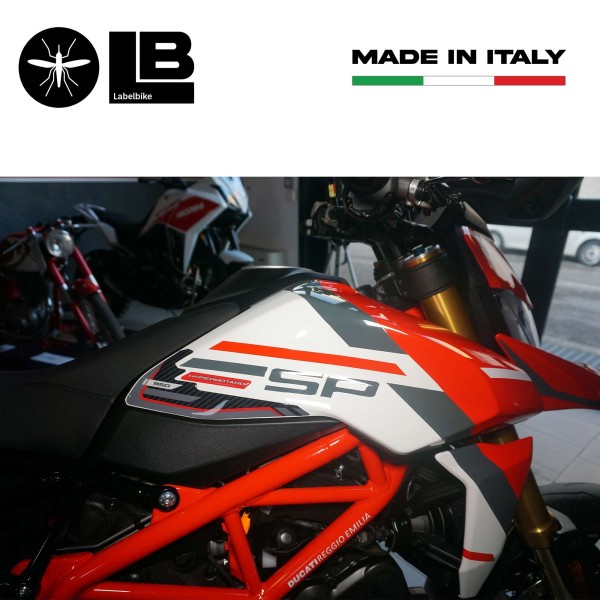 Stickers 3D Protège réservoir compatible avec Ducati Hypermotard 950SP 2021-25