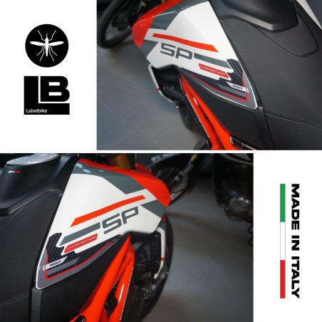 Pegatinas 3D Protectores de depósito compatibles con Ducati Hypermotard 950SP 2021-25