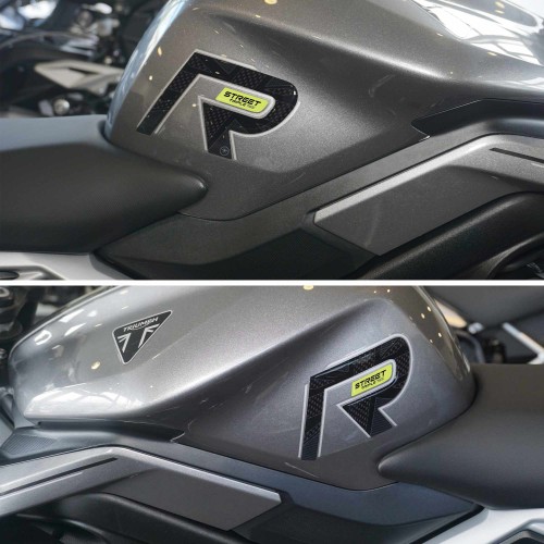 Aufkleber 3D Tankschützer kompatibel mit Triumph Street Triple 765 R 2023