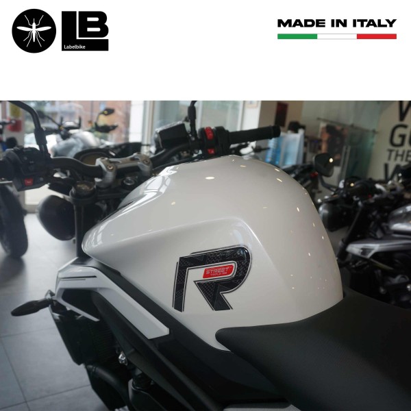 Adesivi 3D protezioni serbatoio compatibili con Triumph Street Triple 765 R 2023