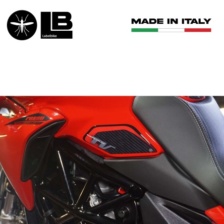 Adesivi 3D Protezioni Serbatoio moto compatibili con Mv Agusta Turismo Veloce