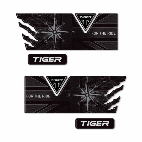 Stickers 3D protecteurs de bagages moto compatibles avec Triumph Tiger 850 900 1200
