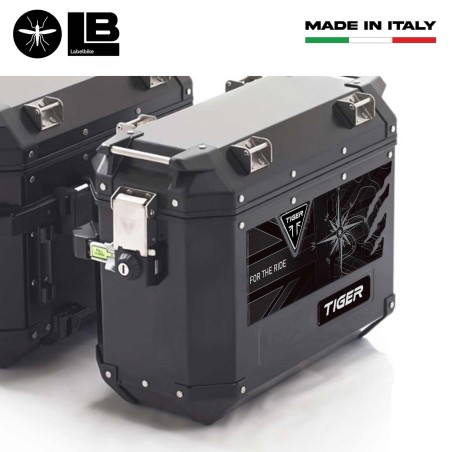 Adesivi 3D protezioni valigie moto compatibili con Triumph Tiger 850 900 1200