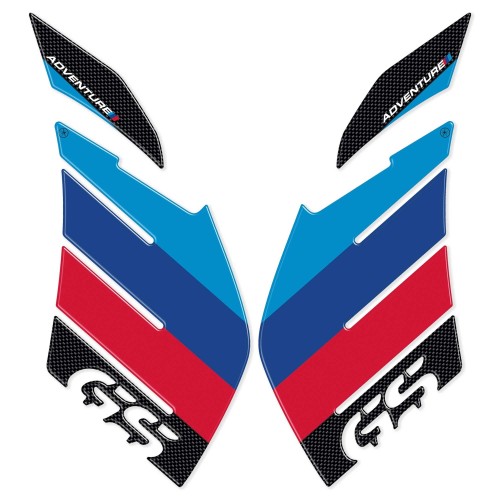 ADESIVI 3D PROTEZIONI LATERALI compatibili MOTO BMW GS R1200 ADVENTURE 2006-2013