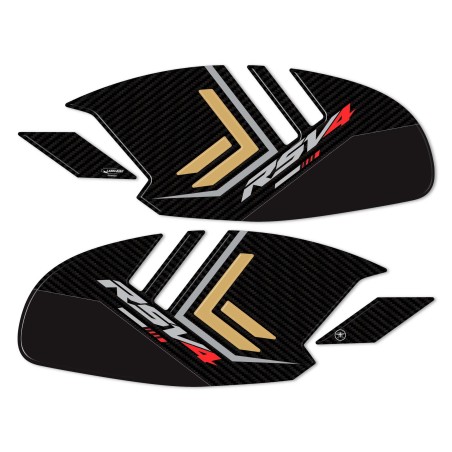 Adesivi 3D Protezioni Laterali serbatoio compatibili con Aprilia RSV4 2021-2023