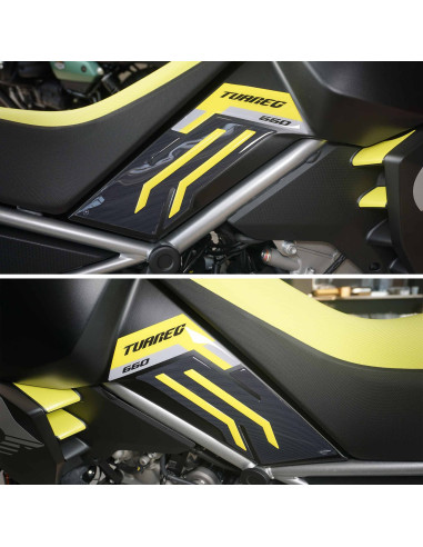 Adesivi 3D Protezioni Laterali serbatoio compatibili con Aprilia Tuareg 660 2022