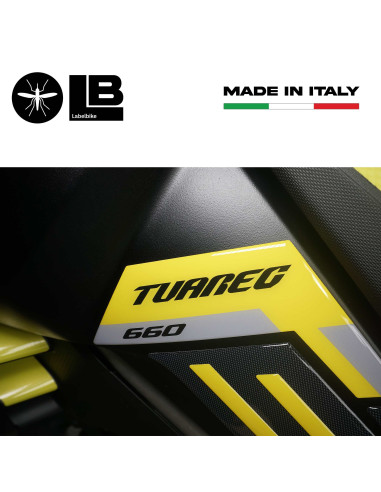 Adesivi 3D Protezioni Laterali serbatoio compatibili con Aprilia Tuareg 660 2022