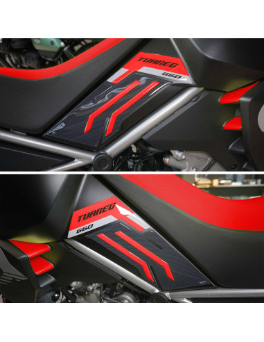 Stickers 3D Tank side protectors compatible with Aprilia Tuareg 660 2022