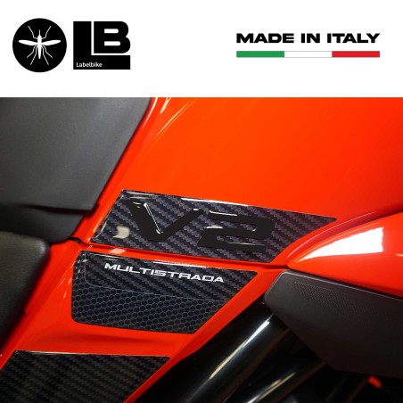 Adesivi 3D Serbatoio Laterali compatibili con Ducati Multistrada V2 950 2022-23