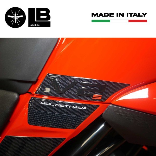 Stickers latéraux 3D Tank compatibles avec Ducati Multistrada V2s 950 2022-23