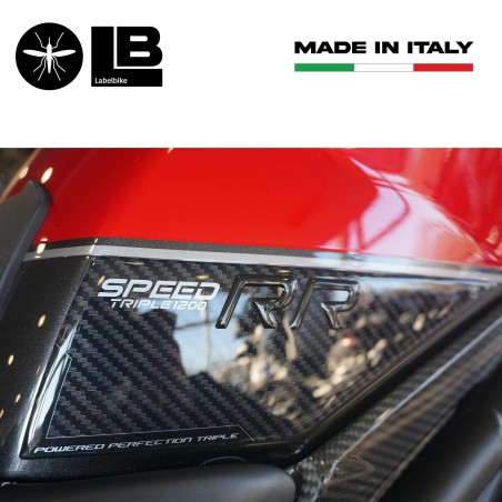 Adesivi 3D Serbatoio Laterali compatibili con Triumph Speed Triple 1200 RR