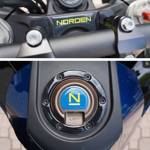 Adesivi 3D tappo serbatoio chiave moto compatibili con Husqvarna Norden 901 2023