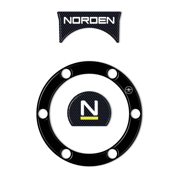 Adesivi 3D tappo serbatoio e chiave moto compatibile con Husqvarna Norden 901