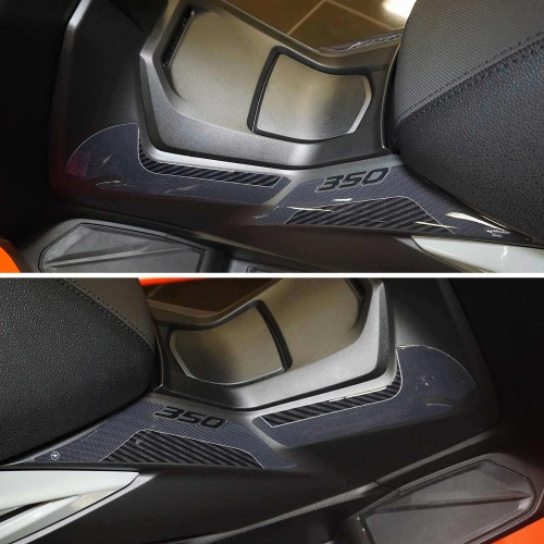 Stickers 3D tunnel central zone latérale compatible avec Honda Forza 350 2022-25
