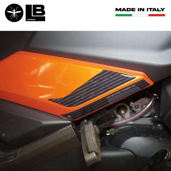 Adesivi gel 3D poggiapiedi passeggero compatibili con Kymco DTX 360 125 300 350