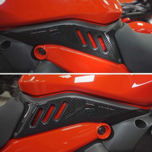 Adesivi Gel 3D Protezioni laterali moto compatibile con Ducati Diavel v4 2023
