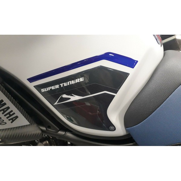 ADESIVI gel 3D PROTEZIONI LATERALI PER MOTO compatibili YAMAHA SUPER TENERE blu