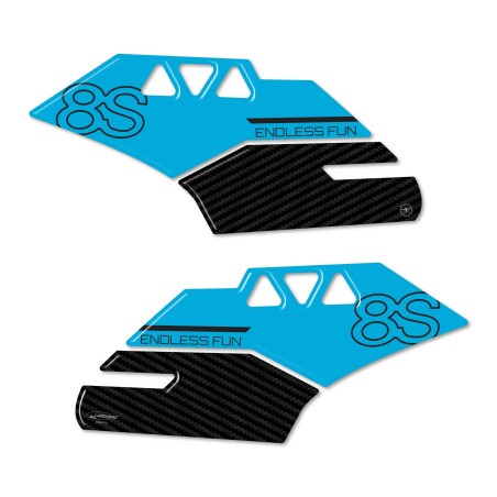 Adesivi Gel 3D Protezioni Laterali serbatoio moto compatibili con Suzuki GSX-8S