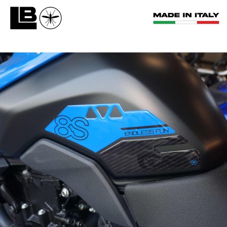 Adesivi Gel 3D Protezioni Laterali serbatoio moto compatibili con Suzuki GSX-8S
