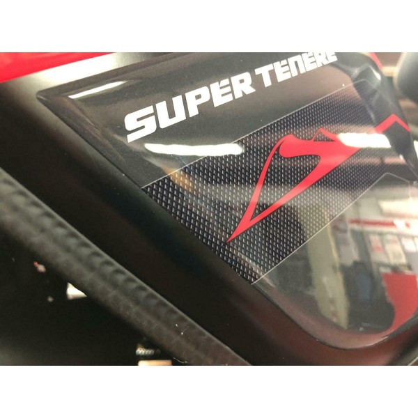 3D MOTO SIDE PROTECTIONS compatible YAMAHA SUPER TENERE stickers gel rouge