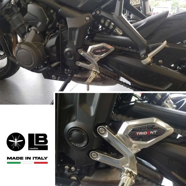 Adesivi in resina 3D per battitacco compatibili con Triumph Trident dal 2021-25