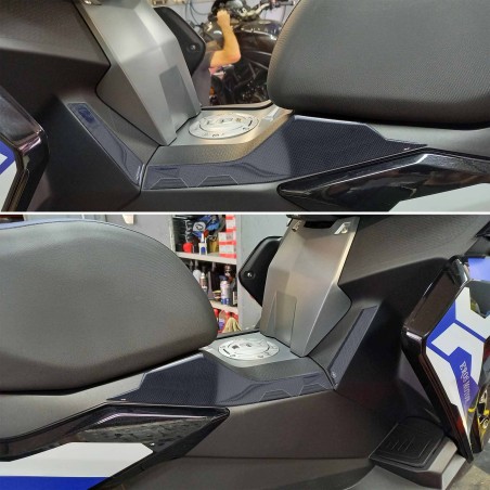 3D Harz Gel Aufkleber Seitenschützer Fußraste kompatibel mit BMW C400X