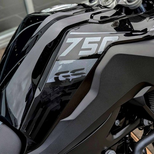 Motorrad Tank Seite Aufkleber kompatibel mit Bmw F750GS F 850 GS Triple Schwarz