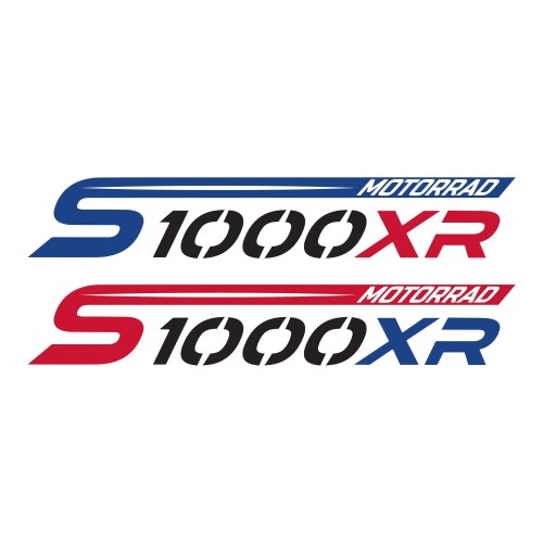 Adesivi prespaziati compatibili con BMW S1000XR SPORT scritte adesive 18x4 cm