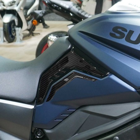 Aufkleber Motorrad Seitenprotektoren kompatibel mit Suzuki Katana 2019-23 Grau