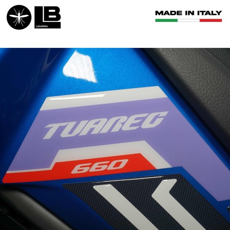 Adesivi Protezioni Laterali serbatoio compatibili con Aprilia Tuareg Tagelmust